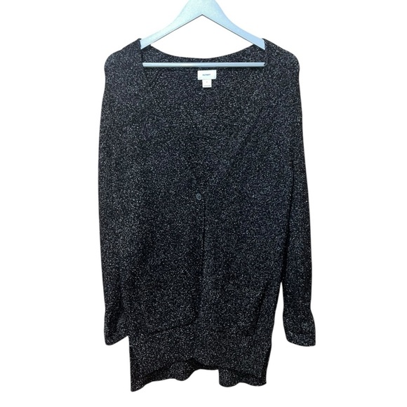 Old Navy Black & White Speckled Button Cardigan – Size Small - Picture 1 of 4